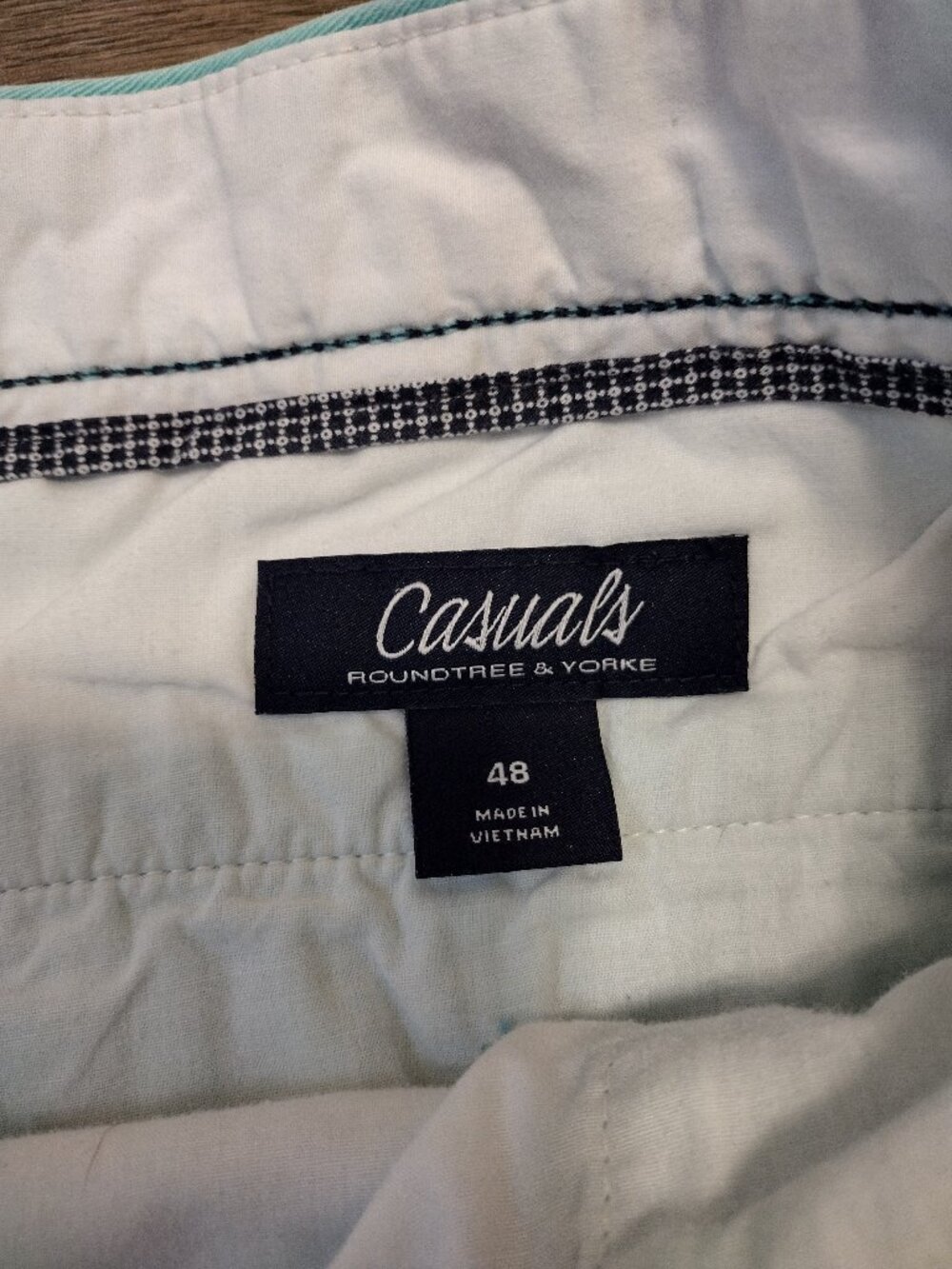 Roundtree & Yorke Casuals Turquoise Cotton Chino Shorts